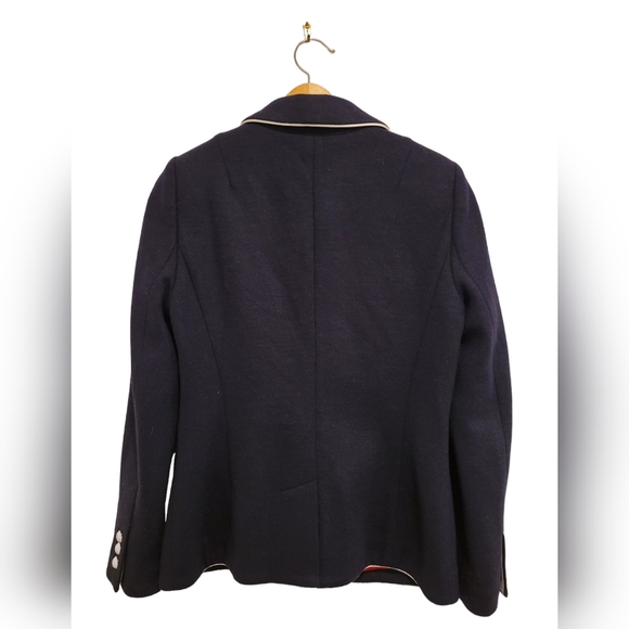 Banana Republic Vintage Italian Fabric True Navy Preppy Blazer Jacket Button Six - Picture 2 of 12